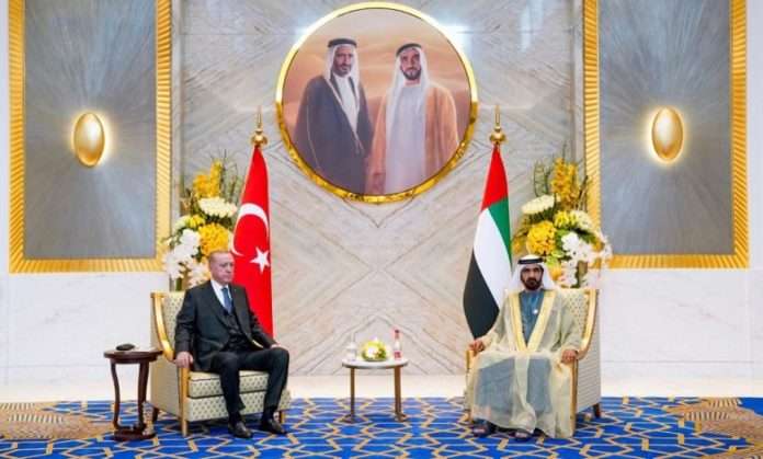 Sheikh Mohammed bin Rashid receives Recep Tayyip Erdogan at Expo Dubai