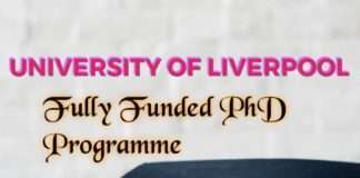 University of Liverpool fully funded PhD scholarship